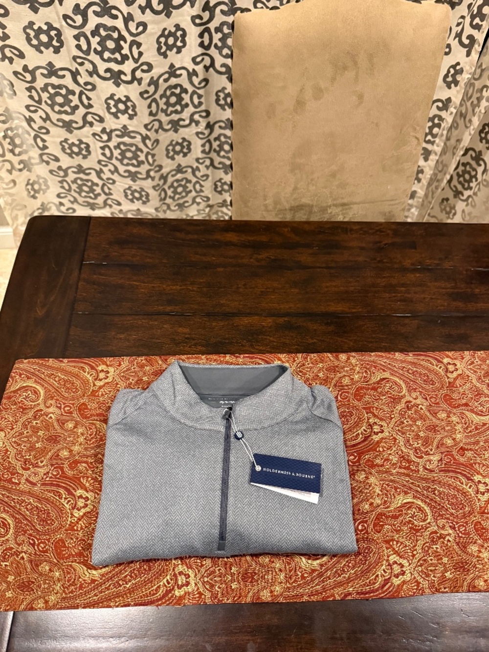 Holderness & Bourne Men's XXL The Monroe Pullover Heathered Charcoal MSRP $155